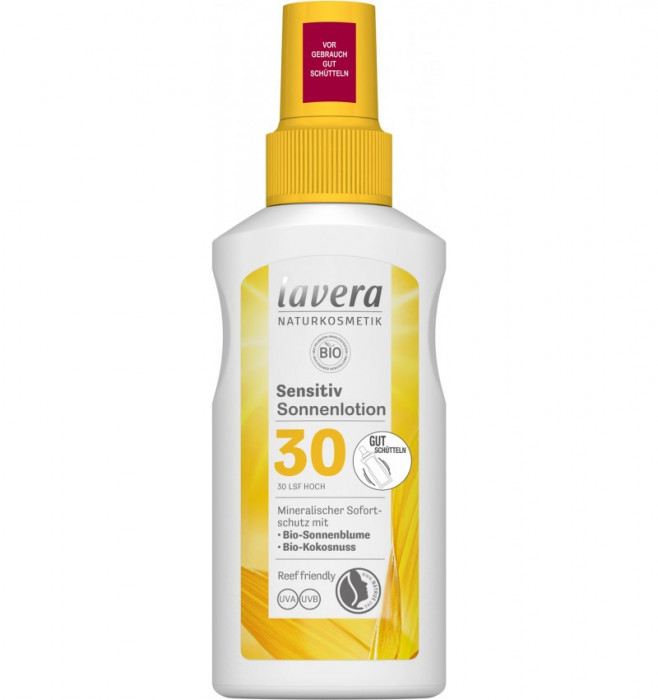 Lotiune bio pentru protectie solara LSF 30, 100ml Lavera