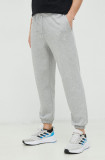 Adidas pantaloni de trening bărbați, culoarea gri, melanj IC9773