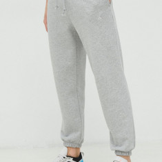 adidas pantaloni de trening bărbați, culoarea gri, melanj IC9773