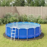 Acoperire geotextil piscina, gri deschis, &Oslash;396 cm, poliester GartenMobel Dekor, vidaXL