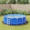 vidaXL Acoperire geotextil piscină, gri deschis, &Oslash;396 cm, poliester