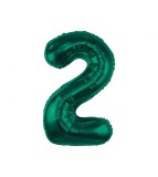 Balon folie sub forma de cifra, verde, 85 cm-Tip Cifra 2