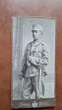 Fotografie pe carton, militar inceput de secol XX