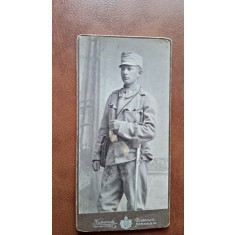 Fotografie pe carton, militar inceput de secol XX