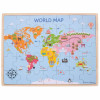 Puzzle din lemn - Harta lumii (35 piese), BigJigs Toys