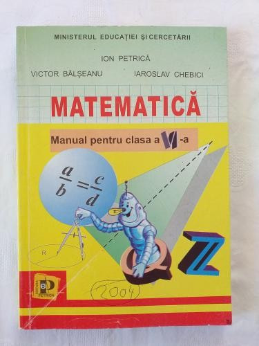 Manual de matematica pentru clasa a VI-a - Editura Petrion