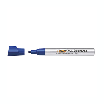 Marker permanent Bic Marking Pro, varf rotund albastru 6410 foto