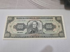 bancnota ecuador 100 s 1991 (wa) foto