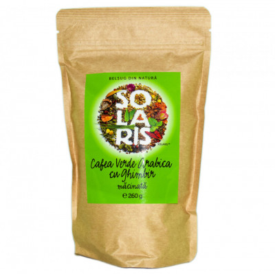 Cafea verde arabica macinata cu ghimbir 260g solaris foto