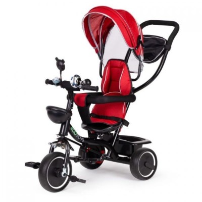 Tricicleta Multifunctionala pentru Copii 1-5 ani, Scaun rotativ 360&amp;deg;, Roti EVA, Control parental, Parasolar, Ecotoys foto