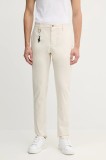 Paul&amp;Shark pantaloni barbati, culoarea bej, drept, 25414016