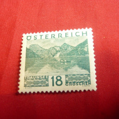 Timbru Austria 1929 -Peisaje-18 gr.verde ,1 val.cu sarniera