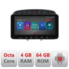 Navigatie Peugeot 308 Quad Core I-038 4+64 ecran 10.33&amp;quot; Android Waze USB Navigatie Internet Youtube Radio CarStore Technology foto