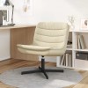 Scaun pivotant crem vidaXL 63x75x76 cm, tesatura poliester, design ergonomic, baza metalica