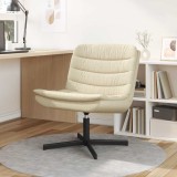 vidaXL Scaun pivotant Crem 63 x 75 x 76 cm țesătură