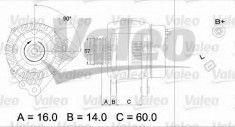 Generator / Alternator SKODA OCTAVIA II (1Z3) (2004 - 2013) VALEO 437341 foto