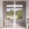 VidaXL Perdele Voile cu Oeli 2 buc Maro 140x225 cm 4102067