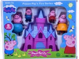Set Peppa Pig cu casa si Familia cu 4 membrii