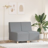 vidaXL Fotoliu 2 pcs Gri deschis 55 x 74 x 82 cm țesătură