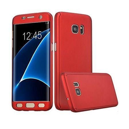 Husa Fullbody Elegance Luxury Red pentru Samsung Galaxy S7 Edge acoperire completa 360 grade cu folie de
