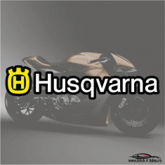 HUSQVARNA-MODEL 2-STICKERE MOTO - 13 cm. x 2.89 cm.