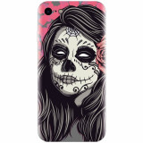 Husa silicon pentru Apple Iphone 7, Mexican Girl Skull
