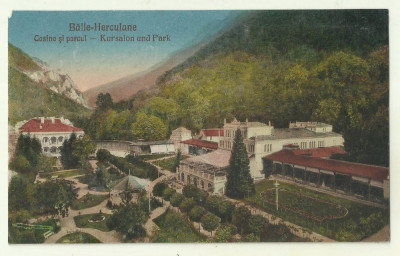 cp Romania Baile Herculane : Casino si Parcul - 1930 foto