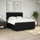 VidaXL Pat box spring cu saltea, negru, 180x200 cm, catifea 3294444