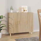 vidaXL Servantă, stejar sonoma, 90x34x80 cm, lemn compozit