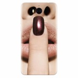 Husa silicon pentru Huawei Y5 2017, Finger Purple Nailpolish Girl Lips