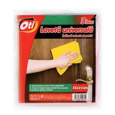 Set 3 Lavete Uscate pentru Uz Universal OTI, 35x31 cm, Multicolor, Lavete pentru Toate Suprafetele, Lavete din Microfibra pentru Uz General, Laveta di foto