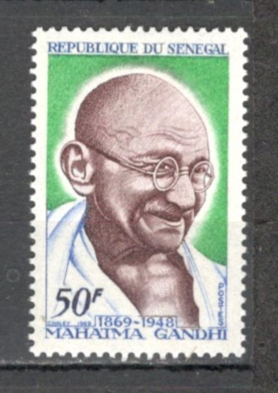 Senegal.1969 100 ani nastere M.Gandhi MS.102