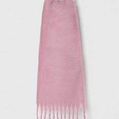 Abercrombie & Fitch fular femei, culoarea roz, neted