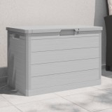 vidaXL Cutie de perne de exterior gri 77,5x44,5x53 cm polipropilenă