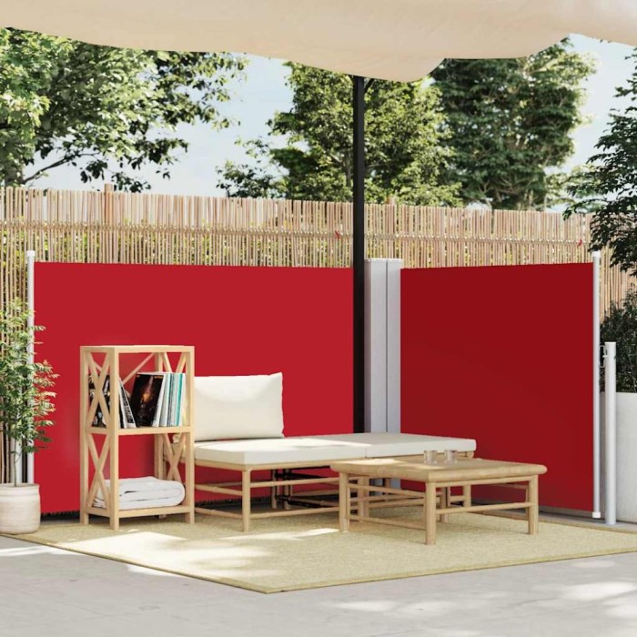 vidaXL Copertină laterală retractabilă, roșu, 120 x 1000 cm 48483
