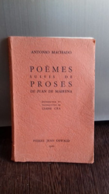 POEMES SUIVIS DE PROSES - ANTONIO MACHADO foto