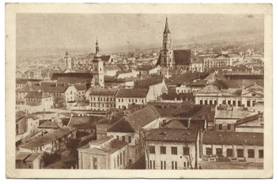 !!! RARR : CLUJ - VEDERE GENERALA - CIRCULATA 1958 foto