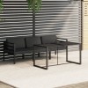 Gossi set mobilier de gradina cu perne, 4 piese, antracit, aluminiu