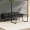 Gossi set mobilier de gradina cu perne, 4 piese, antracit, aluminiu