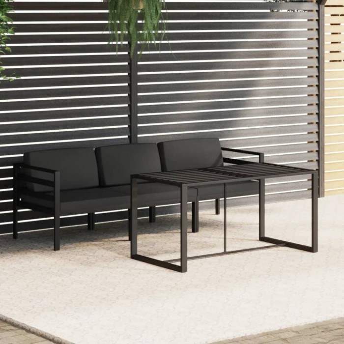 vidaXL Set mobilier de grădină cu perne, 4 piese, antracit, aluminiu 3115917