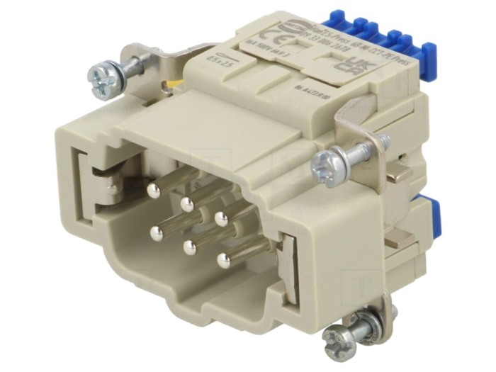 Conector HDC tată 6 pini 16A