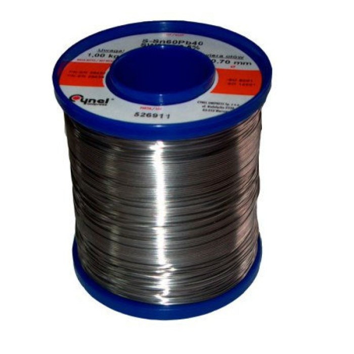 Aliaj pentru lipire circuite electronice Fludor Cynel, 2.5 mm, rola 1 kg Aliaj pentru lipire circuite electronice Fludor Cynel, 2.5 mm, rola 1 kg