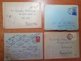 Lot 9 - 4 plicuri circulate prin posta -in toate sunt si scrisori-anii &#039;50 -&#039;60