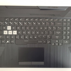 Carcasa superioara cu tastatura palmrest Laptop Gaming, Asus, TUF F15 FX506FM, 90NR0753-R30UI1, ilumianta, RGB, layout US