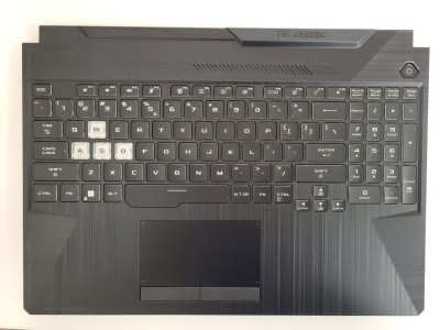 Carcasa superioara cu tastatura palmrest Laptop Gaming, Asus, TUF F15 FX506FM, 90NR0753-R30UI1, ilumianta, RGB, layout US foto