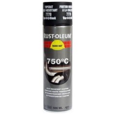 Vopsea termorezistenta 750&deg;C. Spray Neagra Rust Oleum 500ml