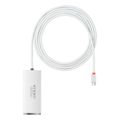 Hub USB-C Baseus Lite, 4 x USB-A 3.2, 2m, Alb foto