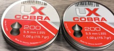 400 ALICE PELETE CAPSE CALIBRUL 5.5 MM UMAREX COBRA CAP ASCUTIT 1.02 GRAME - foto