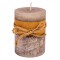 Lum&acirc;nare Parafina, Sfoară Decorativă, Gri-Maro, Diametru 6.8 cm, &Icirc;nălțime 9.5 cm, Timp Ardere 35 Ore
