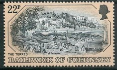 GUERNSEY 1982 UGRAVURI ,TERRES , TIMBRU NESTAMPILAT